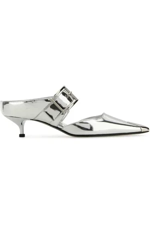 Alexander McQueen Sko, Dame, Grå, 37 EU, Læder, Sølv Punk Pumps