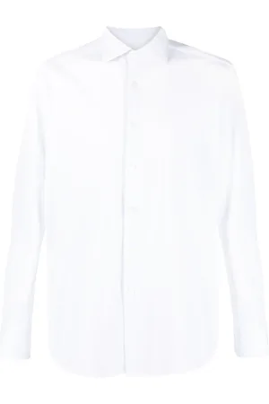 Ermenegildo Zegna Skjorte, Herre, Hvid, M, Bomuld, Bomuldsskjorte