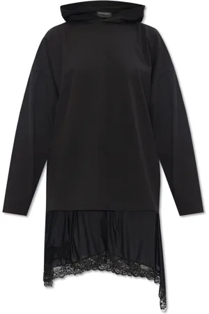 Balenciaga Kjole, Dame, Sort, L, Hættetrøje kjole