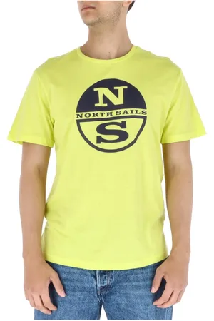 North Sails Top, Herre, Gul, L, Bomuld, Gul Print Herre T-Shirt