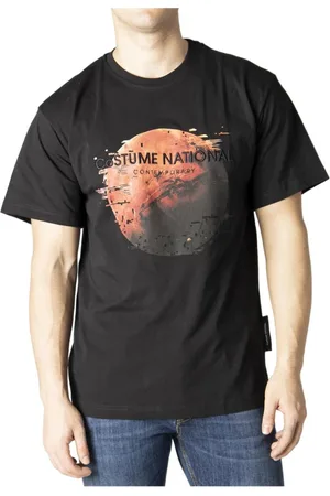 Costume National Top, Herre, Sort, M, Bomuld, Sort Print T-shirt til Mænd