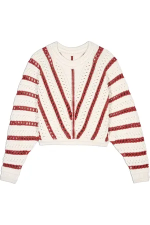 Bash Strik, Dame, Hvid, M, Bomuld, Frisk og Moderne Gardy Pullover