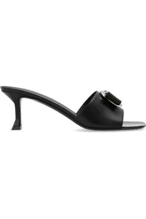 Salvatore Ferragamo Sko, Dame, Sort, 39 1/2 EU, Læder, Zelie Hælede Mules