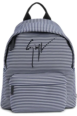 Giuseppe Zanotti Taske, Herre, Flerfarvet, ONE SIZE, Uld, Signature Logo Rygsæk Blå/Hvid