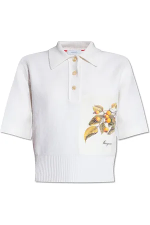 Salvatore Ferragamo Top, Dame, , S, Cashmere, Cashmere Polo Shirt