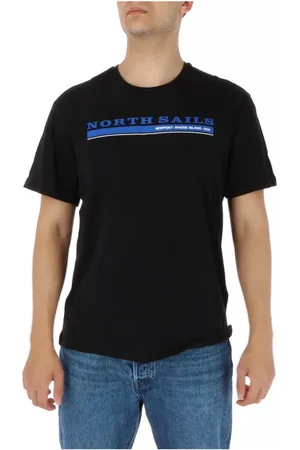 North Sails Top, Herre, Sort, 2XL, Bomuld, Sort Print T-shirt