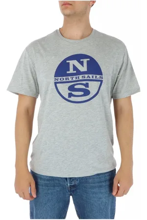 North Sails Top, Herre, Grå, L, Bomuld, Grå Print T-Shirt