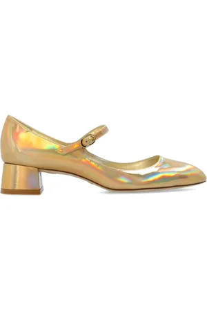 Stuart Weitzman Sko, Dame, Gul, 37 1/2 EU, Uld, Vivienne Pumps
