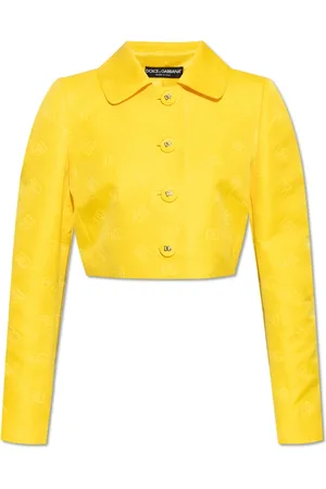Dolce & Gabbana Jakke, Dame, Gul, XS, Bomuld, Kort blazer