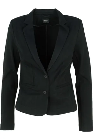 ONLY Jakke, Dame, Sort, M, Nylon, Sort Knappet Blazer med Reverskrave