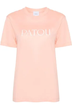 Patou Top, Dame, , 2XS, Bomuld, Aprikos Logo Print Jersey Top