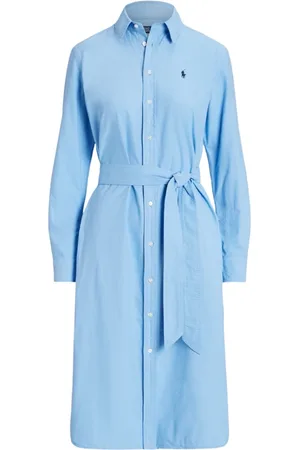 Ralph Lauren Kjole, Dame, Blå, XS, Bomuld, Klassisk Oxford Kjole