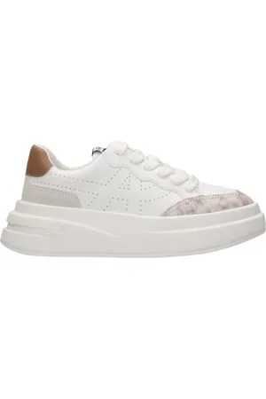 Ash Sko, Dame, Hvid, 39 EU, Læder, Læder Ruskind Sneakers med Logo