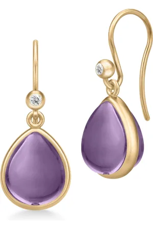 Julie Sandlau Tilbehør, Dame, Lilla, ONE SIZE, Uld, Amethyst Paloma Øreringe