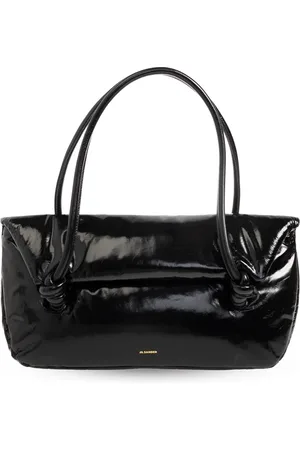 Jil Sander Taske, Dame, Sort, ONE SIZE, Uld, Knott Medium Skuldertaske
