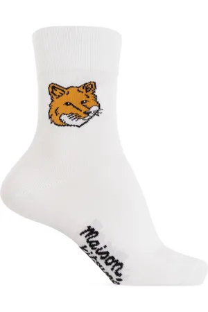 Maison Kitsuné Undertøj, Herre, Hvid, M, Bomuld, Sokker med logo
