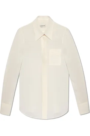 Lanvin Bluser & Skjorter, Dame, Hvid, S, Silkeskjorte