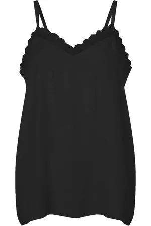 Lollys Laundry Top, Dame, Sort, XS, Uld, Feminin blonde top med justerbare stropper