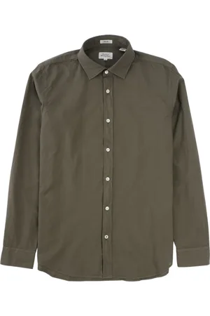 HARTFORD Skjorte, Herre, Grøn, L, Bomuld, Sommer Skjorte med Slim Fit