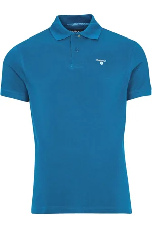 Barbour Top, Herre, Blå, 2XL, Bomuld, Tartan Pique Polo Lyons