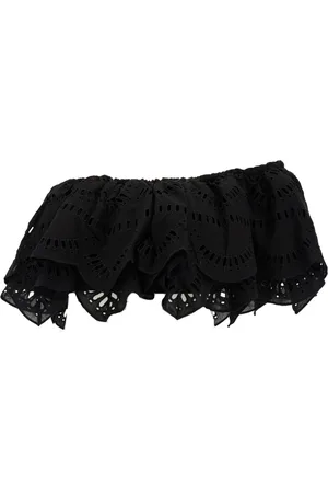 CHARO RUIZ IBIZA Top, Dame, Sort, S, Uld, Stilfuld Sort Top til Kvinder