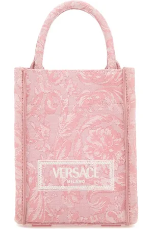 VERSACE Taske, Dame, Lyserød, ONE SIZE, Uld, Mini Athena Broderet Håndtaske