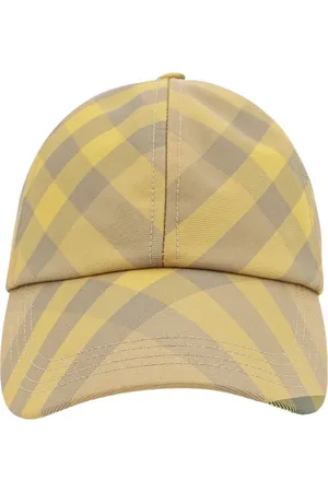 Burberry Tilbehør, Dame, Gul, L, Nylon, Check Print Nylon Hat