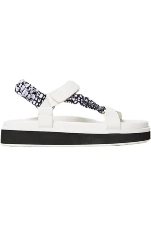 Twin-Set Sko, Dame, Hvid, 41 EU, Printede tekniske sandaler