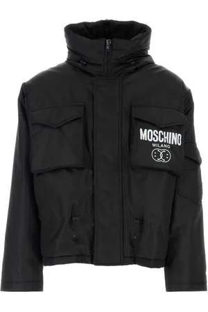 Moschino Jakke, Herre, Sort, M, Nylon, Sort polstret nylonjakke