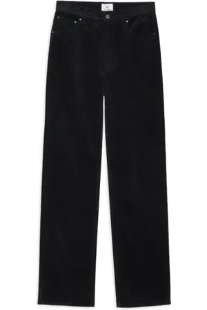 ANINE BING Jeans, Dame, Sort, W26, Bomuld, ROY Fløjlsbukser - Lige pasform