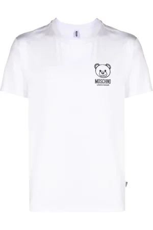 Moschino Top, Herre, Hvid, 2XL, Bomuld, Hvide Teddy Bear T-shirts og Polos