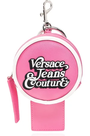 VERSACE Tilbehør, Dame, Lyserød, ONE SIZE, Logo Lettering Nøglering
