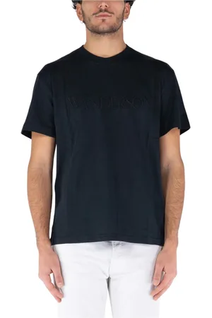 J.W.Anderson Top, Dame, Sort, M, Bomuld, Broderet Logo T-shirt