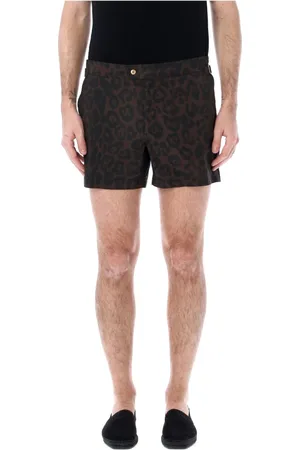 Tom Ford Badetøj, Herre, Brun, L, Leo Badeshorts