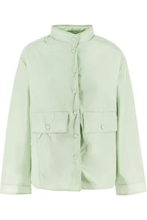 Aspesi Jakke, Dame, Grøn, S, Nylon, Nylon Blouson Jakke med Store Lommer