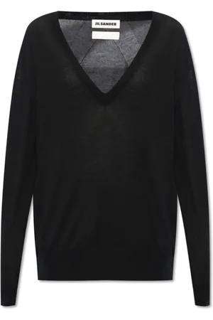 Jil Sander Strik, Dame, Sort, XS, Cashmere, Cashmere Sweater