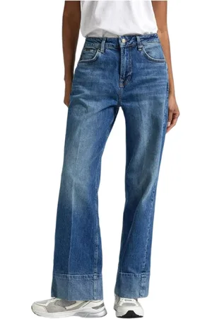 Pepe Jeans Jeans, Dame, Blå, W27 L28, Løstsiddende St Retro Stil Bukser