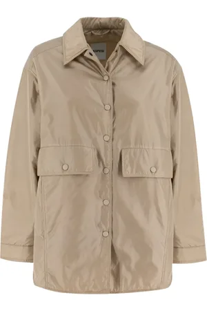 Aspesi Jakke, Dame, , L, Nylon, Nylon Polstret Blouson Jakke med Store Lommer