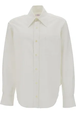 ERL Skjorte, Herre, Hvid, S, Uld, Printet Button Up Skjorte