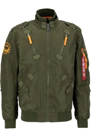 Alpha Industries Jakke, Herre, Grøn, L, Uld, Falcon II Mørkegrøn Flyverjakke