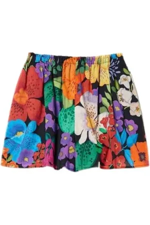 Twin-Set Shorts, Dame, Flerfarvet, M, Uld, Blomstret Muslin Shorts