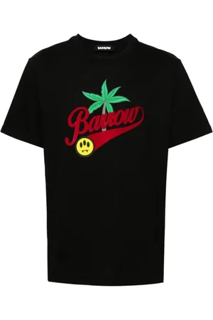 BARROW Top, Herre, Sort, XL, Bomuld, Trykt Crewneck T-shirts og Polos