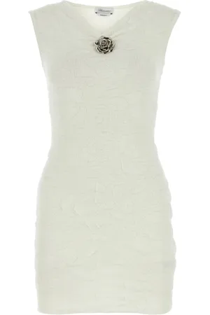 BLUMARINE Kjole, Dame, Hvid, S, Uld, Moderne Kjoler
