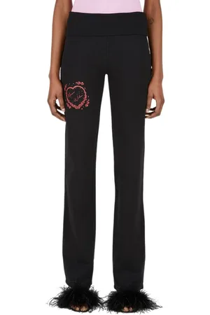 Maisie Wilen Bukser, Dame, Sort, M, Bomuld, Logo Print Trackpants