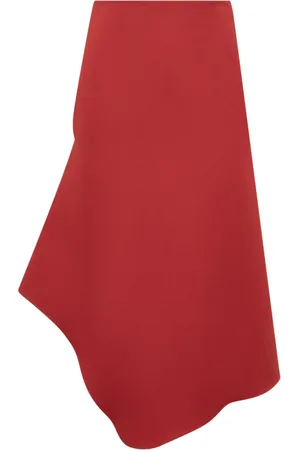 Calcaterra Nederdel, Dame, Rød, XS, Uld, Wave Skirt - Stilfuld og Trendy