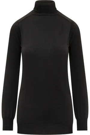 Calcaterra Strik, Dame, Sort, XS, Uld, Merino Turtleneck Sweater