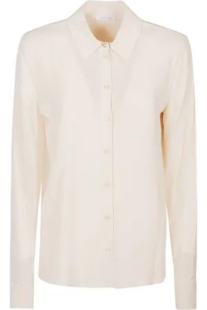 Patrizia Pepe Bluser & Skjorter, Dame, , L, Ivory Skin Langærmet Skjorte