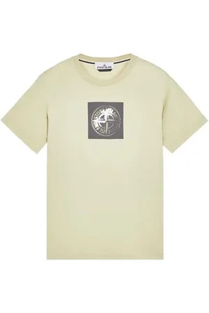 Stone Island Top, Herre, Grøn, XL, Bomuld, Trykt Pistaciegrøn T-shirt