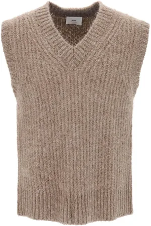 Ami Strik, Herre, , XL, Uld, Chunky Rib Strikket Alpaka Sweater Vest