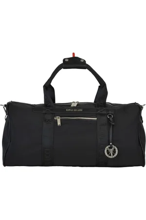 Carlo Colucci Taske, Herre, Sort, ONE SIZE, Weekender med sølv detaljer